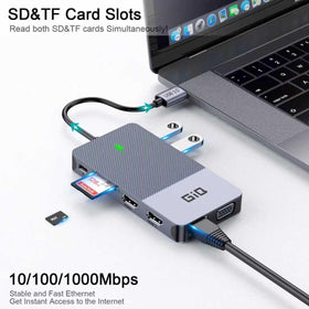 Giq Ethernet port enables reliable wired network connection for stable work.