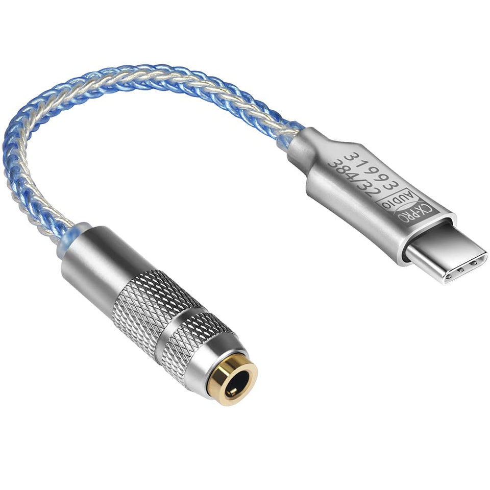 Girftu CX‑PRO front view showing compact USB‑C to 3.5mm adapter, clarity preserved