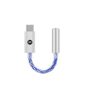Girftu JM6 Pro back view shows a compact USB-C to 3.5mm DAC ready for portable listening.