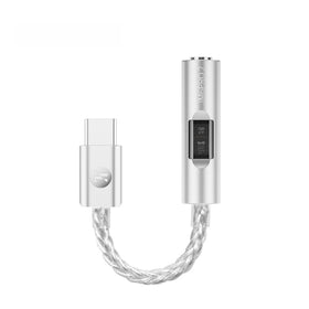 Girftu USB-C to 3.5mm DAC adapter delivering crisp sound on mobile devices.