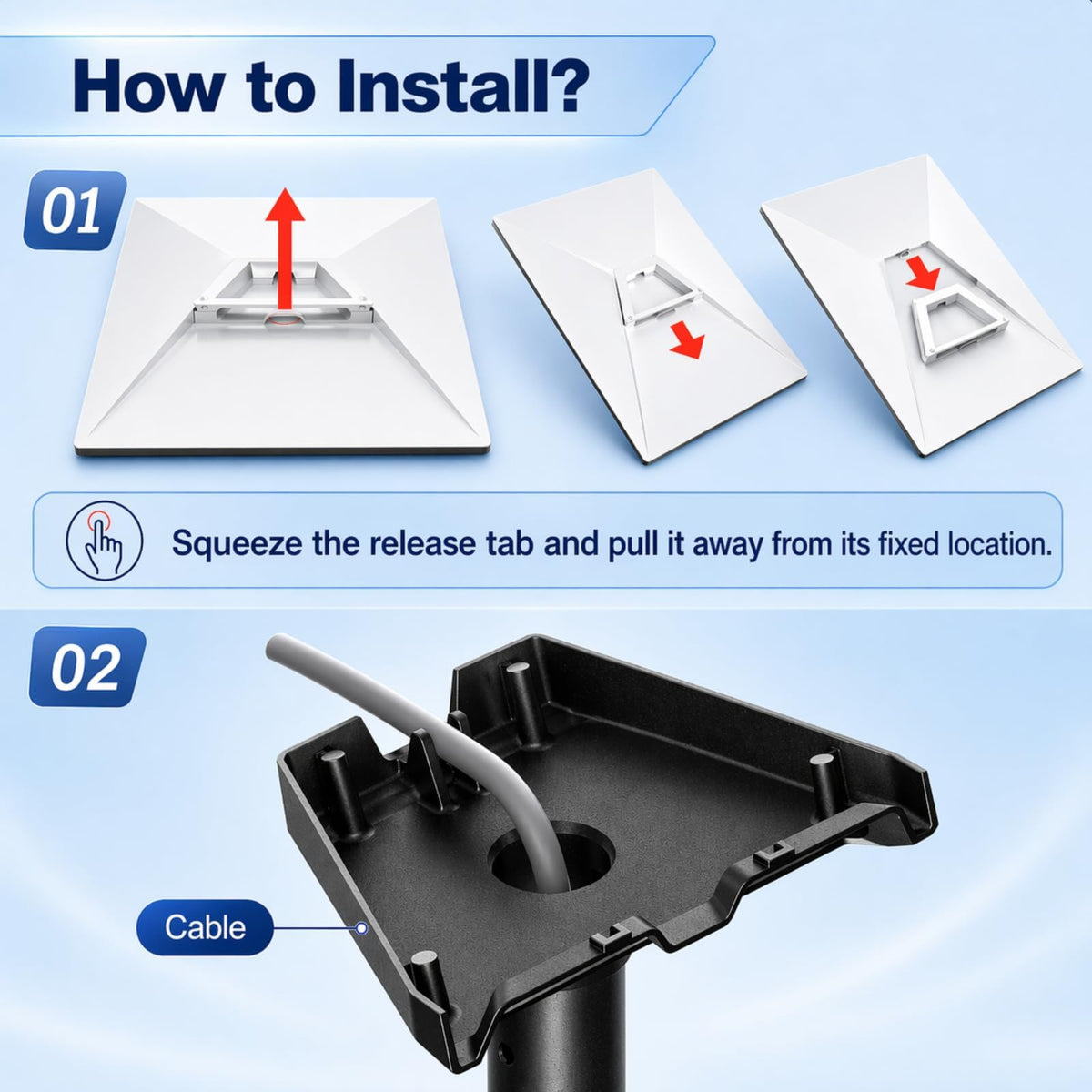 Gitaobac mount next to ruler for size scale and installation planning clarity