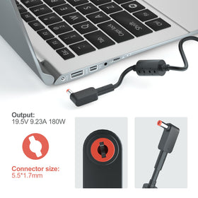 Givehooy 180W charger for Acer PH315-51/PH315-52 keeps laptops ready during long sessions.