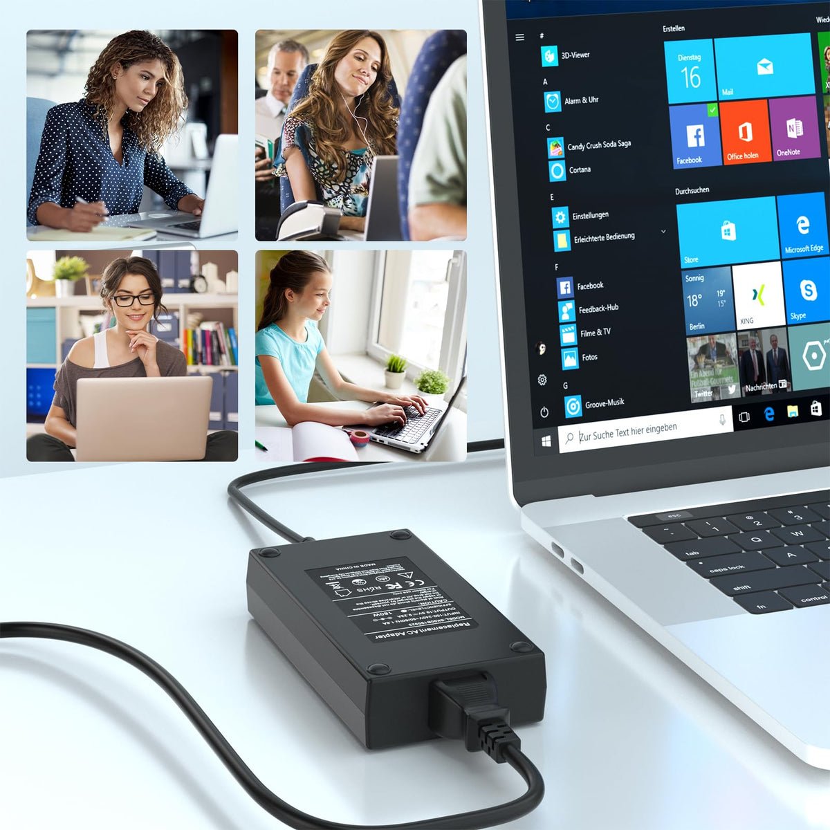 Givehooy 180W charger for AN517-55 offers versatile laptop power.