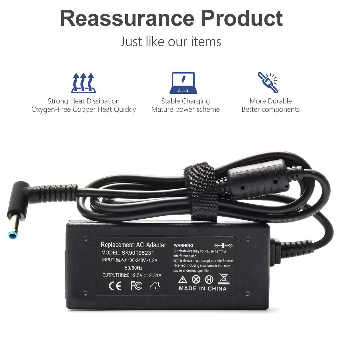 Givehooy AC power cable in package for HP 14 laptops