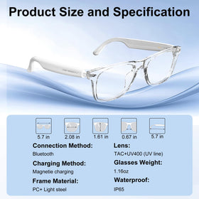 Giwbeiv AI smart glasses offer reliable Bluetooth 5.3 connectivity in crowds.