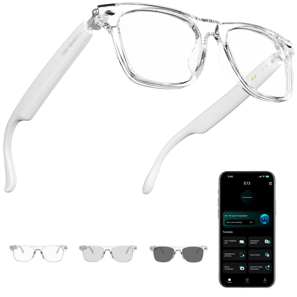 Giwbeiv AI smart glasses display translation in real time for smooth conversations.