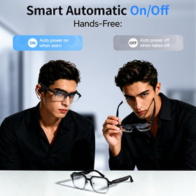 Giwbeiv close-up photochromic lens demonstrating automatic tinting and UV protection benefit