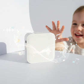 GizmoGlee MP3 player showing its responsive buttons for simple, kid-friendly operation
