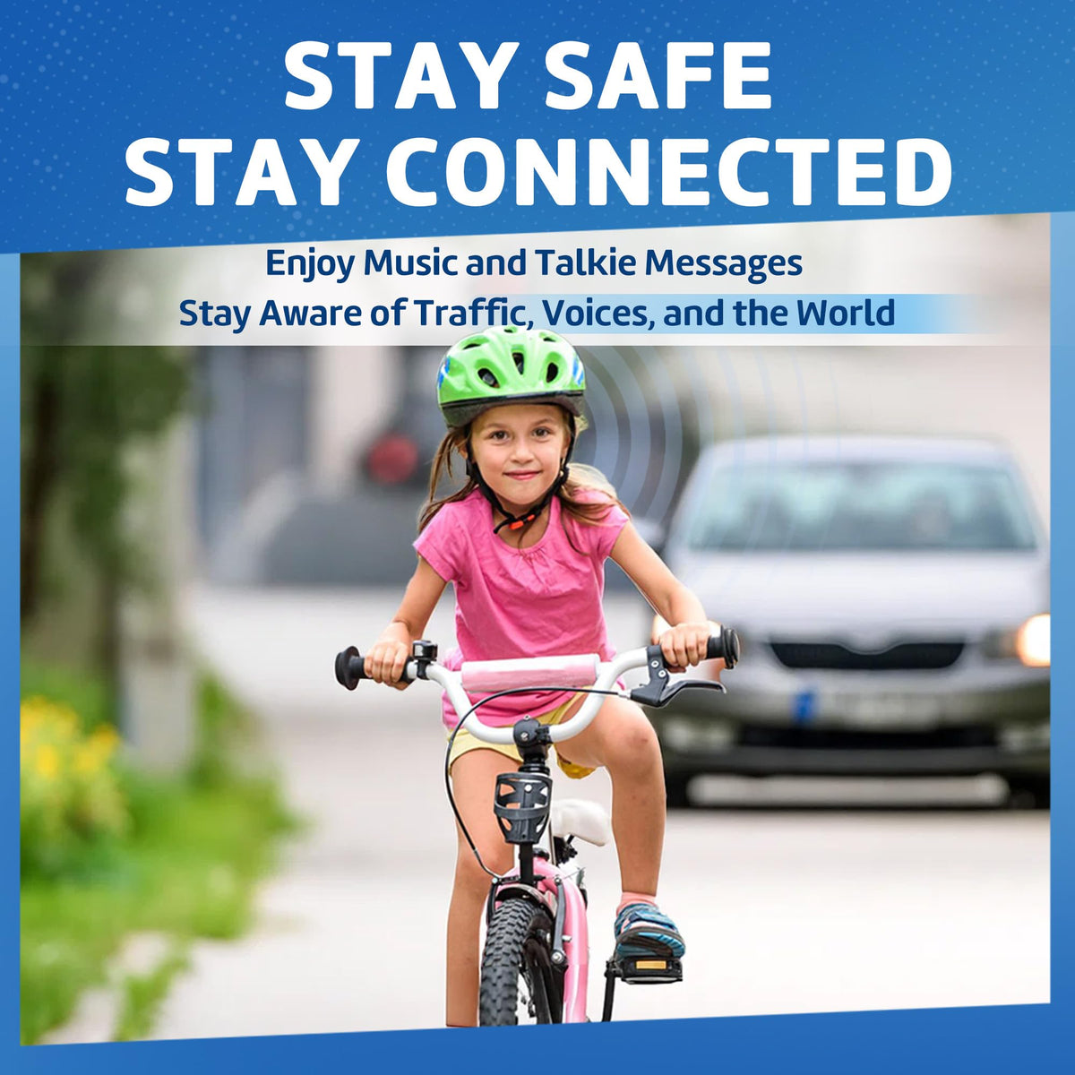 Giznity kids air-conduction design highlights safe-volume listening at 85 dB.