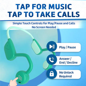 Giznity open-ear headphones featuring multipoint Bluetooth for easy device switching.