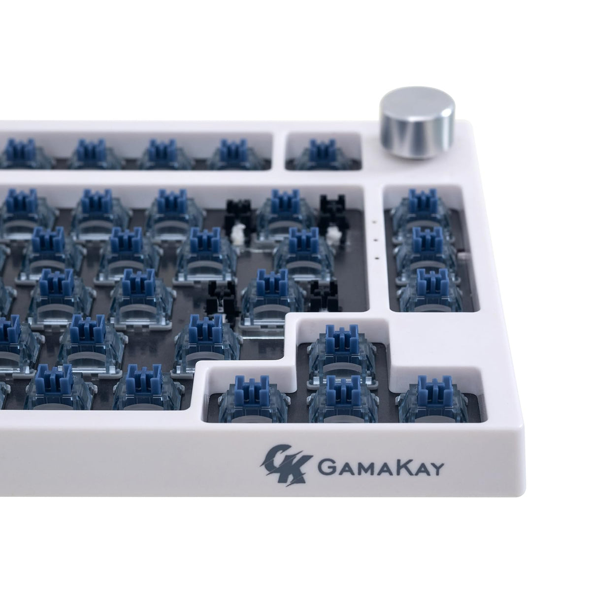 GK GAMAKAY internals view highlighting pre-lubed spring and housing quieting benefits