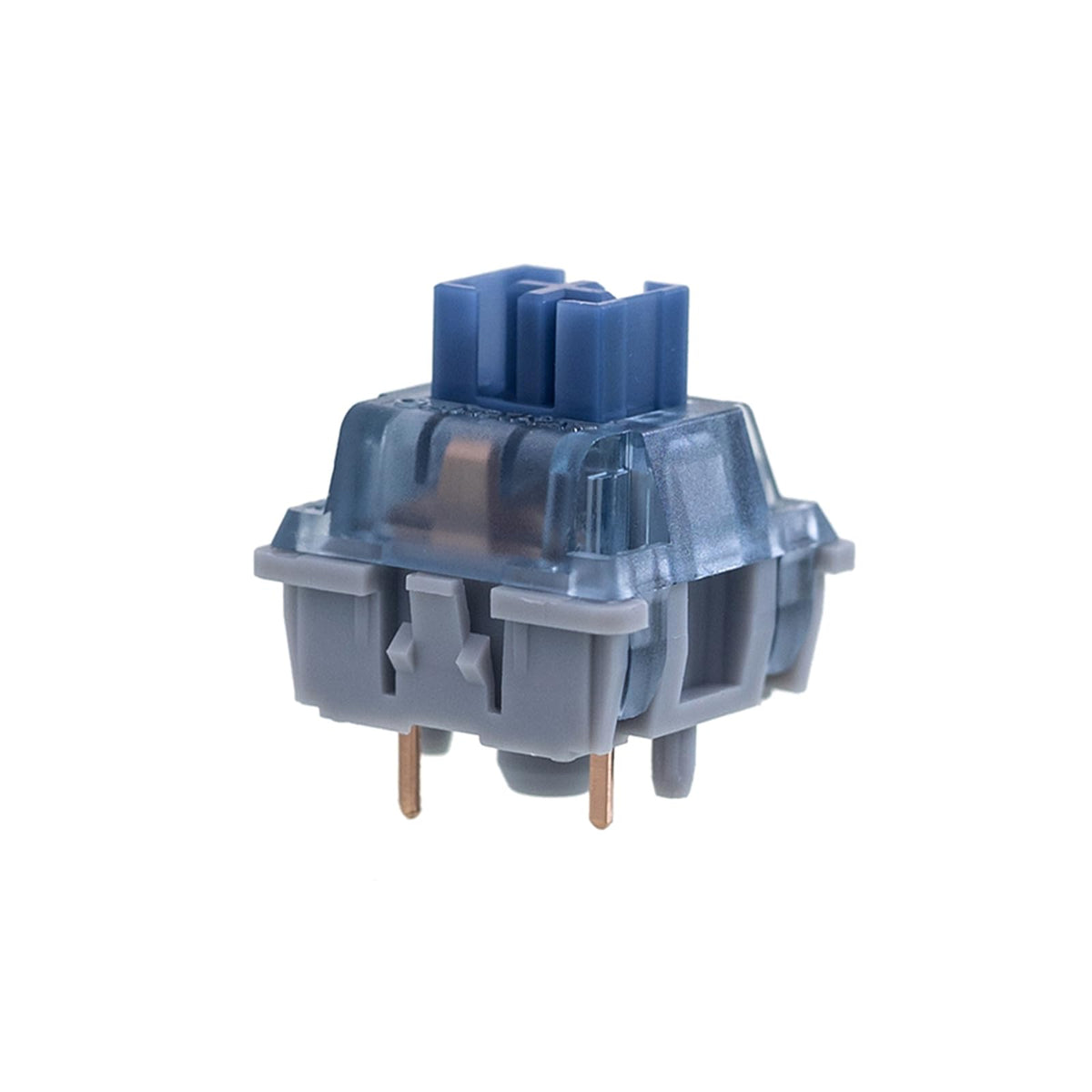 GK GAMAKAY scale comparison with coin showing compact switch footprint benefit