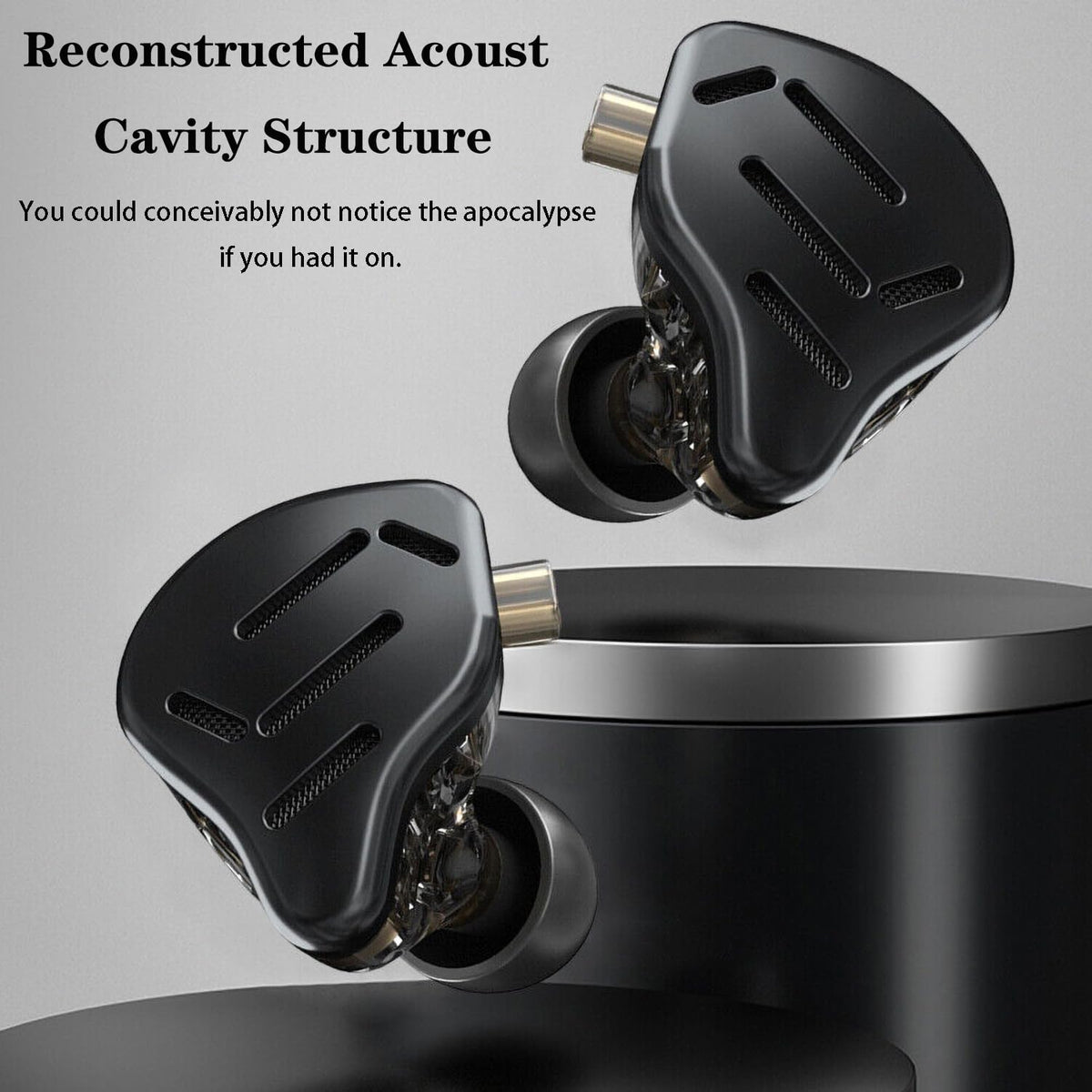 G.K KZ ZAX silver-plated cable reduces distortion for clarity.