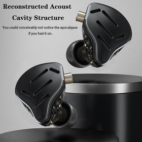 G.K KZ ZAX silver-plated cable reduces distortion for clarity.