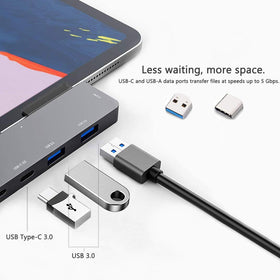 GKEAPZA iPad Pro Hub features removable grips for stable use