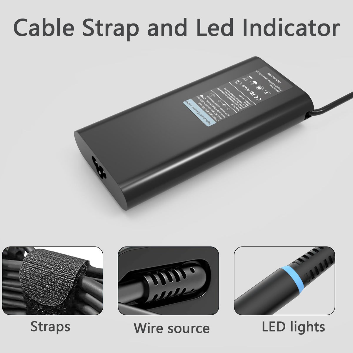 GKLSPL 130W AC charger LED indicator for charging status.