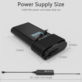 GKLSPL 130W AC charger port detail showing secure connection.