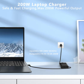 GKLSPL 200W charger durable casing close-up highlights flame-retardant materials