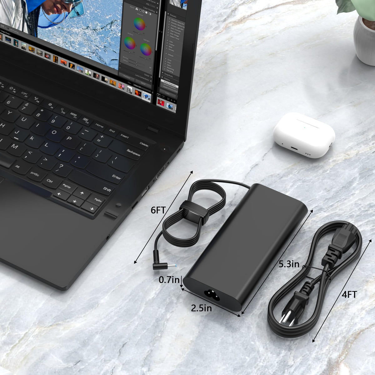 GKLSPL 200W charger travel-ready for home, office, and on-the-go use