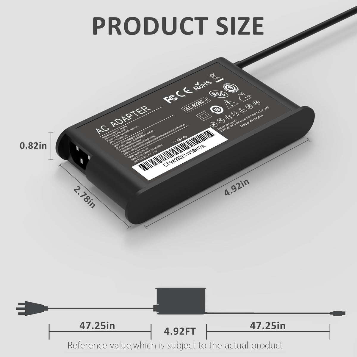 GKLSPL 230W Legion charger back ports showing full connectivity options for multi-device needs.