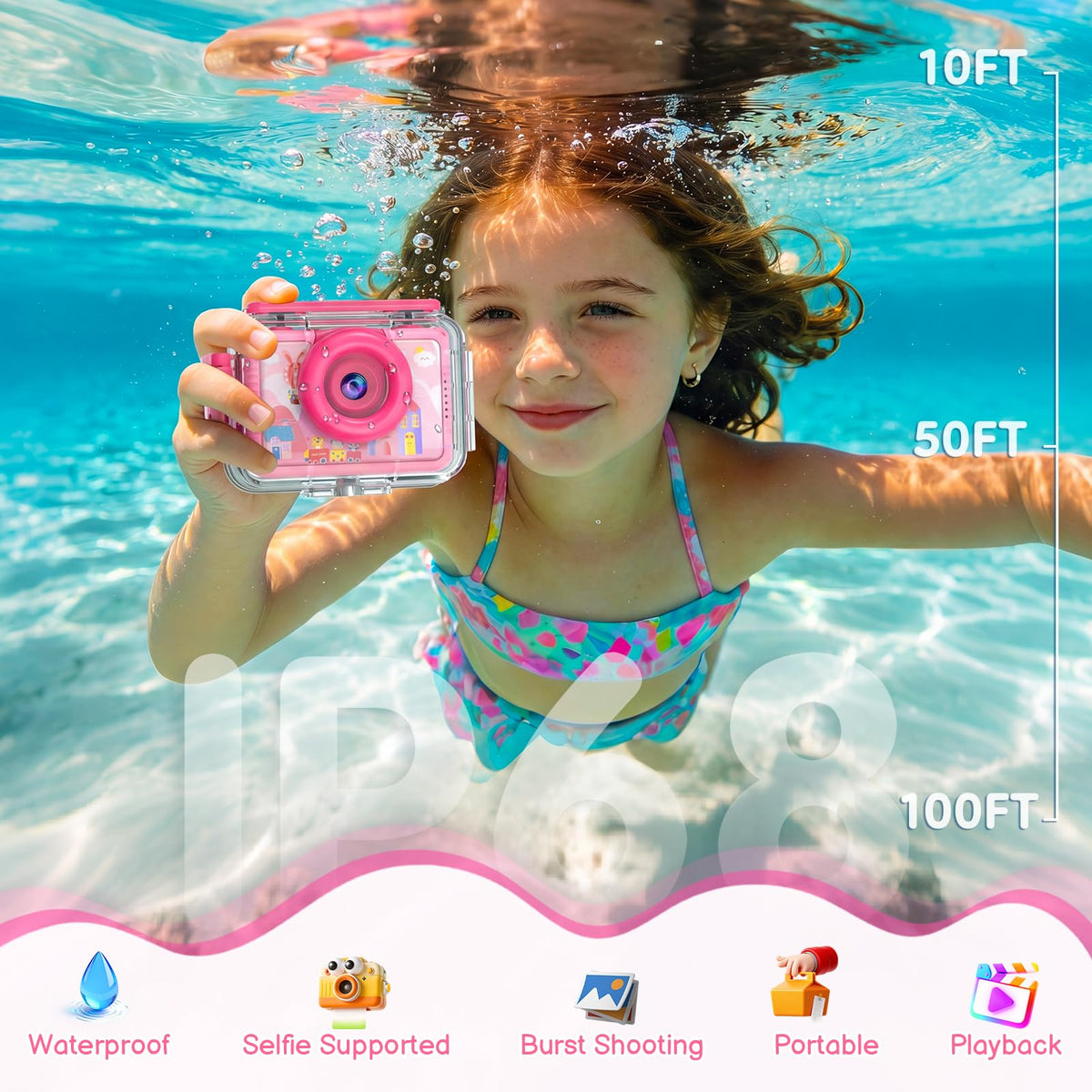 GKTZ flip lens close-up enabling selfies and creative angles for kids