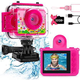 GKTZ kids camera front view showing controls and lens, easy operation benefit