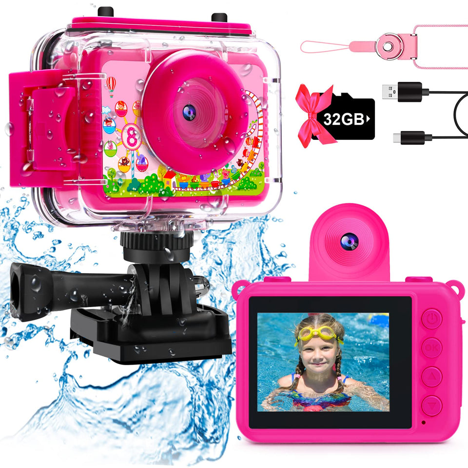 GKTZ kids camera front view showing controls and lens, easy operation benefit