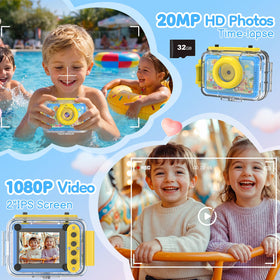 GKTZ camera held in hand showing compact size and kid-friendly design