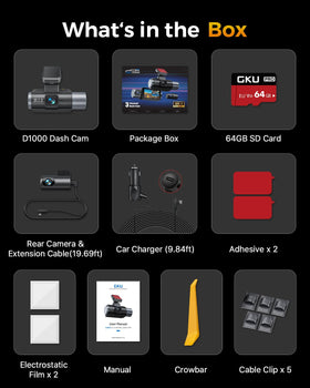 GKU 24/7 parking mode helps guard parked vehicles.