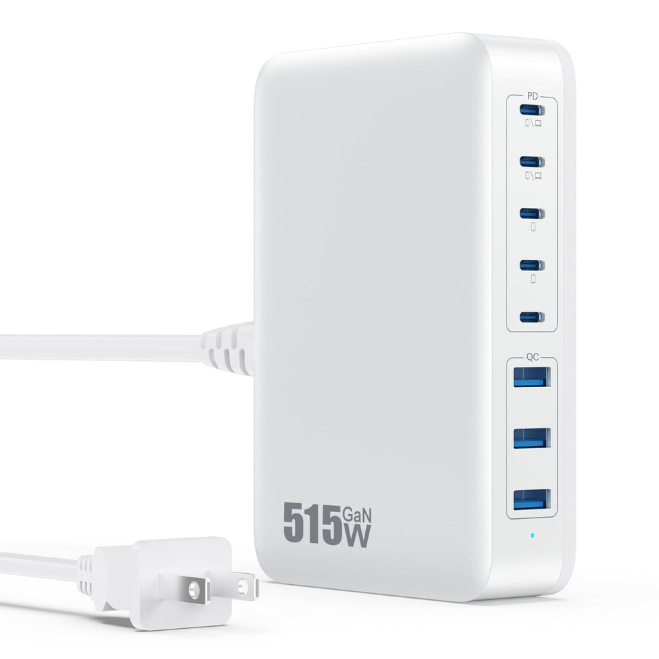 GKUTW front view showing 8 ports and compact design, reduces clutter
