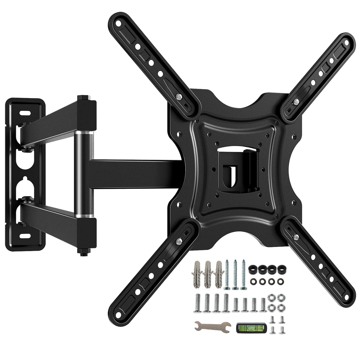 Gkyet full-motion TV wall mount tilts and extends for flexible viewing up to 66 lbs.