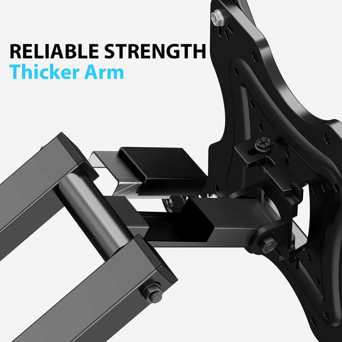 Gkyet tilt-swivel arm offers versatile adjustments for comfortable viewing angles.