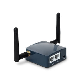 GL.iNet front view showing compact router for secure travel connectivity