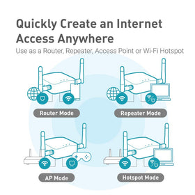 GL.iNet held in hand to show pocket-sized travel router portability