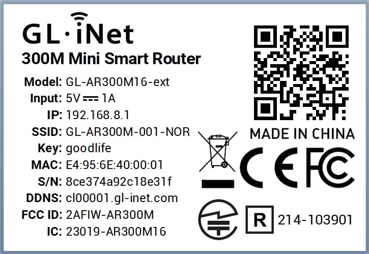 GL.iNet box with cables and manual demonstrating included accessories