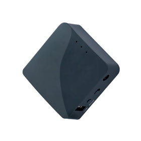 GL.iNet front view showing compact router and status lights for portable privacy