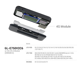 GL.iNet GL-E750V2 Mudi in use with OpenVPN and WireGuard for secure access.
