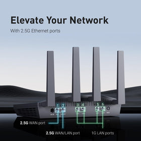 GL.iNet GL-MT6000 Flint 2 in a compact desktop setup for gaming