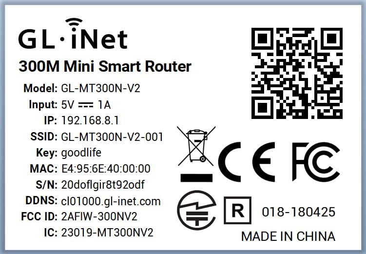 GL.iNet Mango box contents laid out showing included cables and quick start