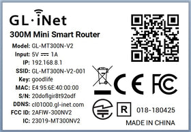 GL.iNet Mango box contents laid out showing included cables and quick start
