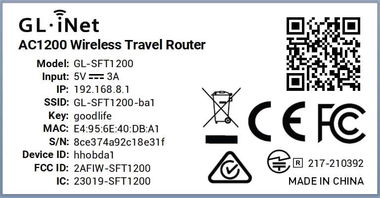 GL.iNet Opal routing multiple devices: laptop, phone, and camera connected