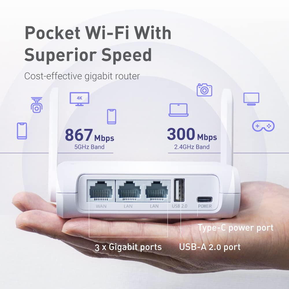 GL.iNet Opal physical VPN toggle switch closeup for quick privacy control