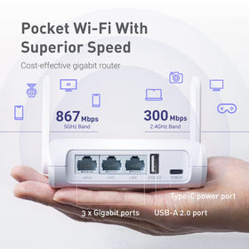 GL.iNet Opal physical VPN toggle switch closeup for quick privacy control