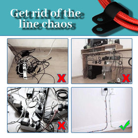 Glarks 1/2-inch nylon clip in black fits multiple wires safely.