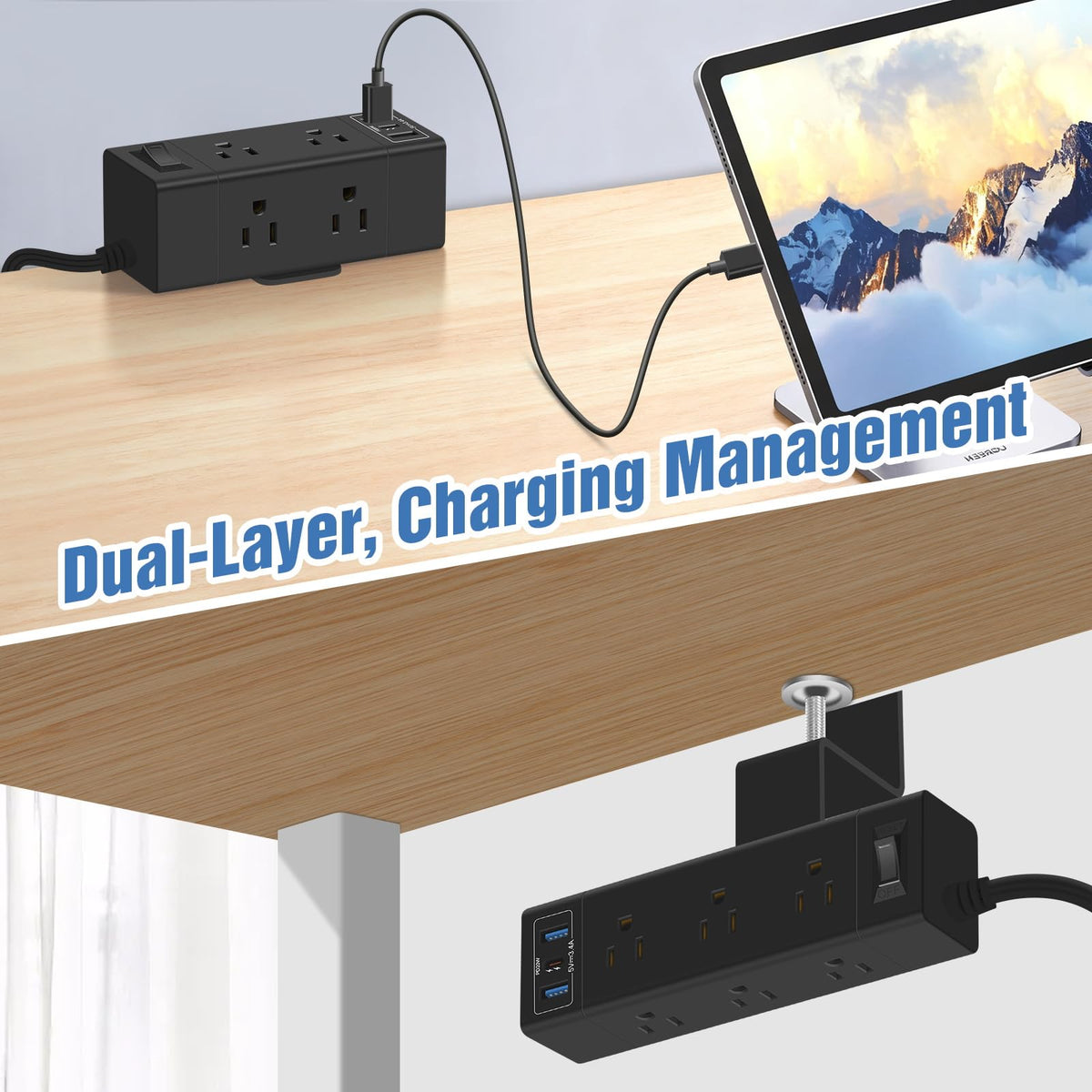 GLCON separated into two strips for flexible placement and multi‑zone power