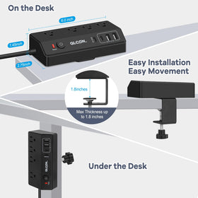 GLCON powering laptop phone and lamp together showing multitasking convenience