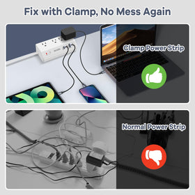 GLCON plugged in with phone, tablet, and laptop charging to demonstrate multi‑device use