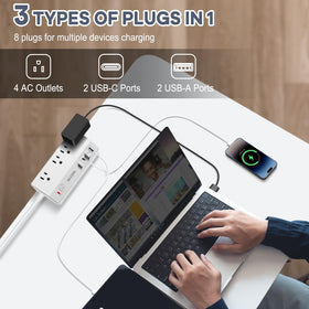 GLCON closeup of top ports highlighting USB‑C and USB‑A access for fast device charging
