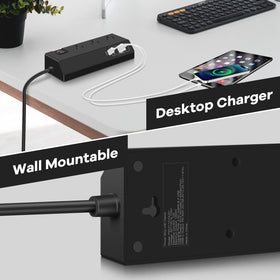 GLCONN compact charging station ideal for home, office, dorms and hotel desks.