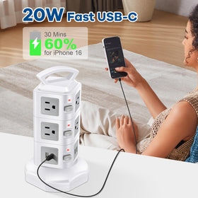 GLCONN fireproof ABS shell with surge protection for safe charging